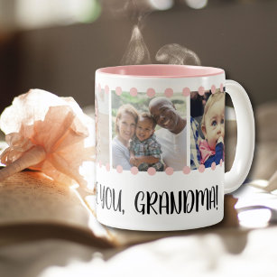 Tasse 2 Couleurs Love Grand-mère Sweet Blush Pink 4 Photo Collage M