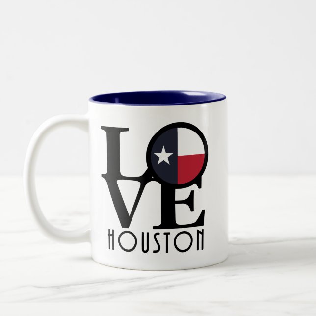 Tasse 2 Couleurs LOVE Houston Texas 11oz (Gauche)