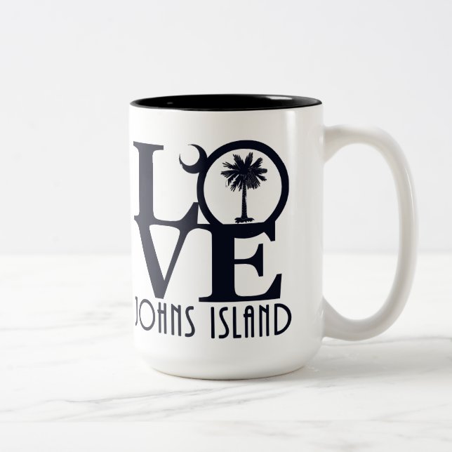 Tasse 2 Couleurs LOVE Johns Island SC 15oz (Droit)