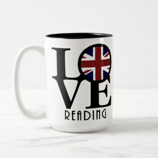 Tasse 2 Couleurs LOVE Lecture Angleterre 15oz