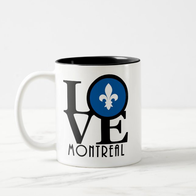Tasse 2 Couleurs LOVE Montréal Québec 11oz (Gauche)