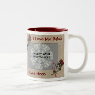 Tasse 2 Couleurs Love My Babci Rose grand-mère polonaise