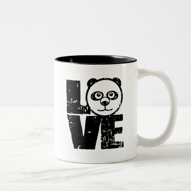 Tasse 2 Couleurs Love Panda (Droit)
