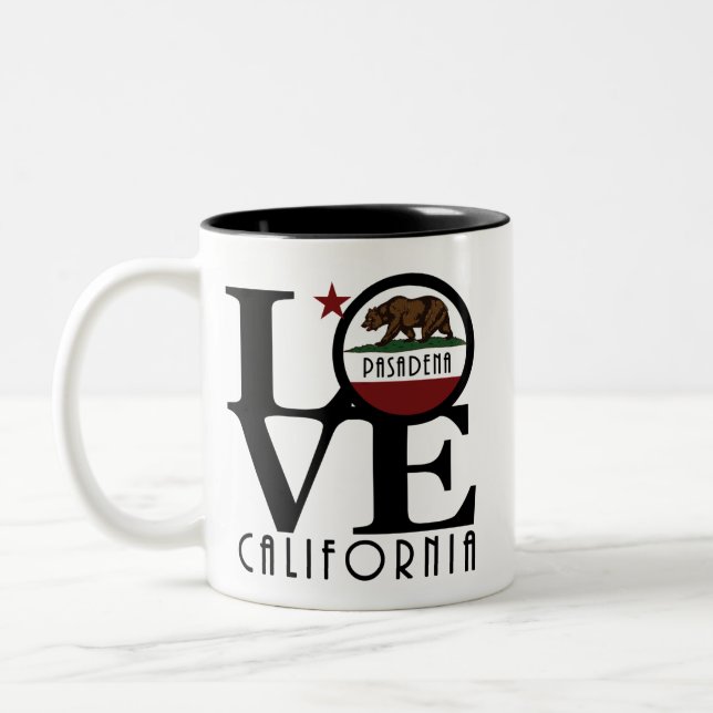 Tasse 2 Couleurs LOVE Pasadena California 11oz (Gauche)