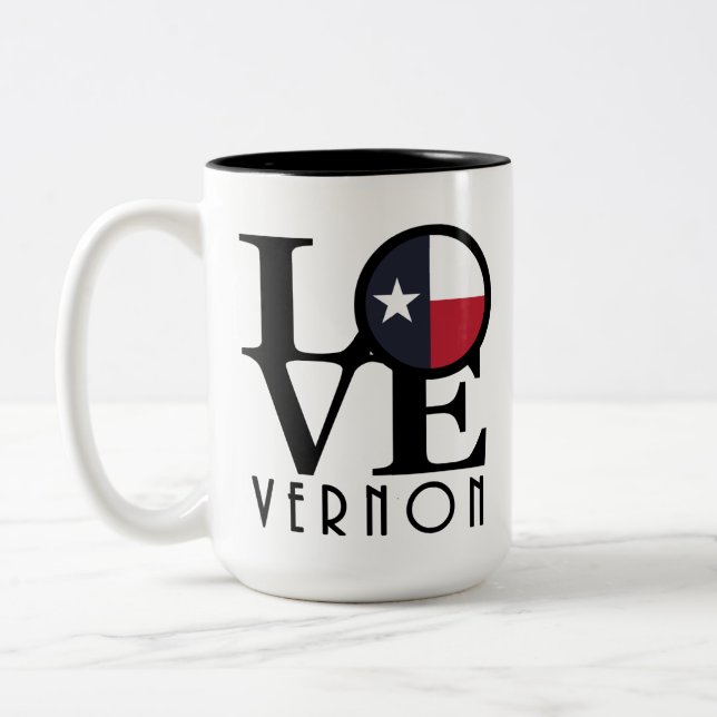 Tasse 2 Couleurs LOVE Ron Texas 15oz (Gauche)