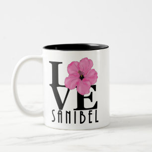 Tasse 2 Couleurs LOVE Sanibel Pink Hibiscus 11oz