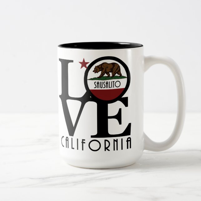 Tasse 2 Couleurs LOVE Sausalito 15oz (Droit)