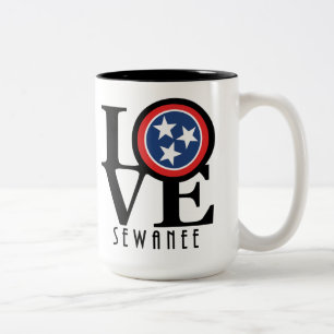 Tasse 2 Couleurs LOVE Sewanee Tennessee 15oz