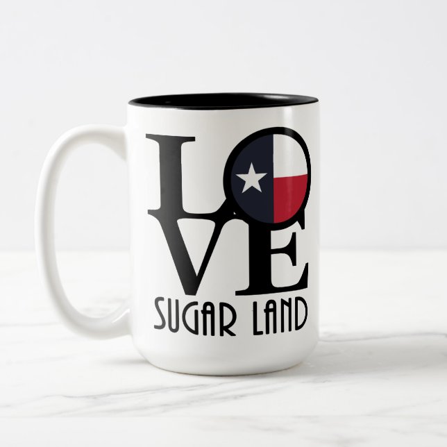 Tasse 2 Couleurs LOVE Sugar Land 15oz (Gauche)