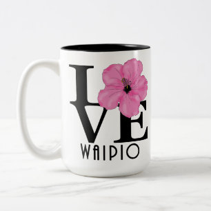 Tasse 2 Couleurs LOVE Waipio Hawaii Rose 15oz