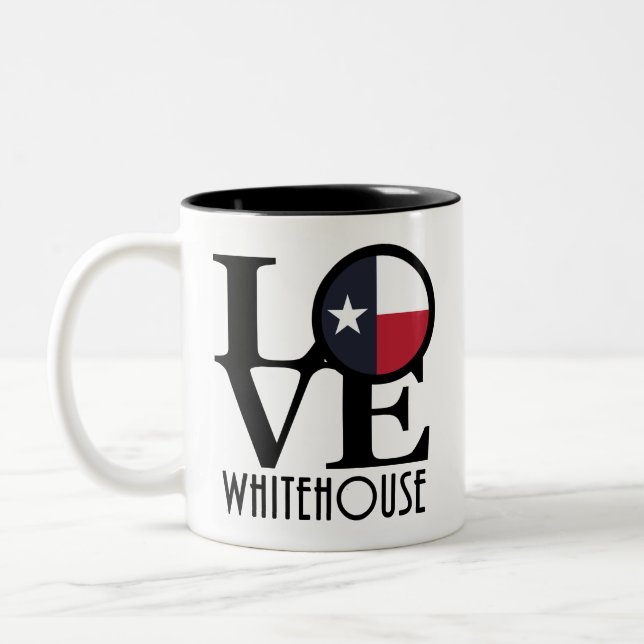 Tasse 2 Couleurs LOVE Whitehouse Texas (Gauche)
