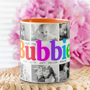 Tasse 2 Couleurs Love You Bubbie Multicolor Modern 10 Photo Collage