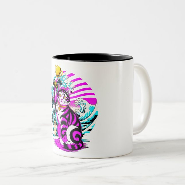 Tasse 2 Couleurs  Lucky Cat Trophy Perfect Gift for Anime Fans  (Devant droit)