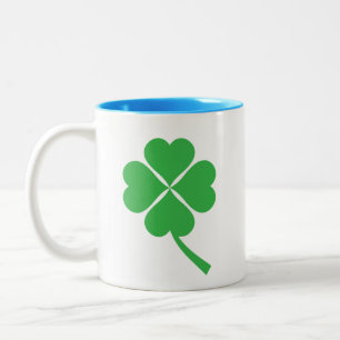 Tasse 2 Couleurs Lucky Four Leaf Shamrock Design-87906