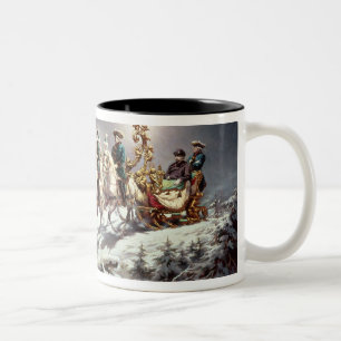 Tasse 2 Couleurs Ludwig II de la Bavière Sleighing la nuit