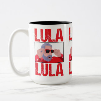 Tasse 2 Couleurs Lula Mème avec Lunettes de Soleil
