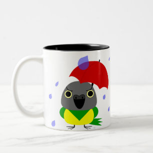 Tasse 2 Couleurs Lulu, le perroquet du Sénégal, coincé sous la