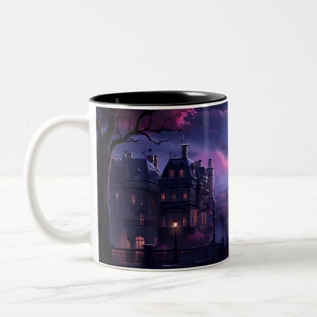 Tasse 2 Couleurs Lumière Lune Sur Une Ville (Gauche)