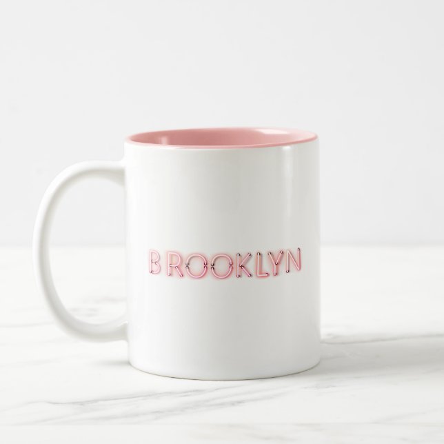 Tasse 2 Couleurs Lumières de néon brillant Brooklyn (Gauche)