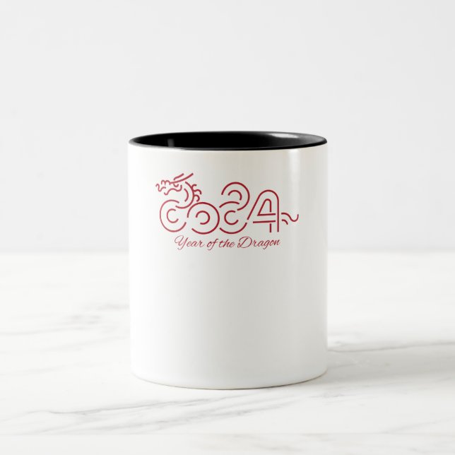 Tasse 2 Couleurs Lunaire : 2024 Année du Dragon (Centre)