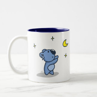 Tasse 2 Couleurs Lune de koala - bleu