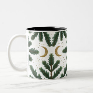 Tasse 2 Couleurs Lune dorée et pin touffu – Luxe