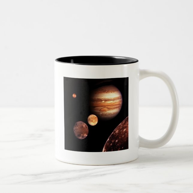 Tasse 2 Couleurs Lunes galiléennes astronomie de Jupiter et cadeaux (Droit)