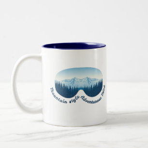 Tasse 2 Couleurs Lunettes de ski aventure Montagne Reflet 