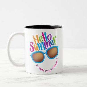 Tasse 2 Couleurs Lunettes de soleil colorées pour l'été