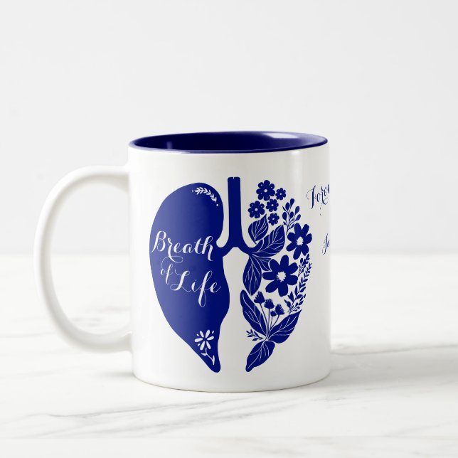 Tasse 2 Couleurs Lung Transplant Wildflower Breath of Life Custom (Gauche)