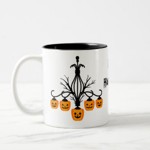 Tasse 2 Couleurs lustre citrouille Halloween gothique