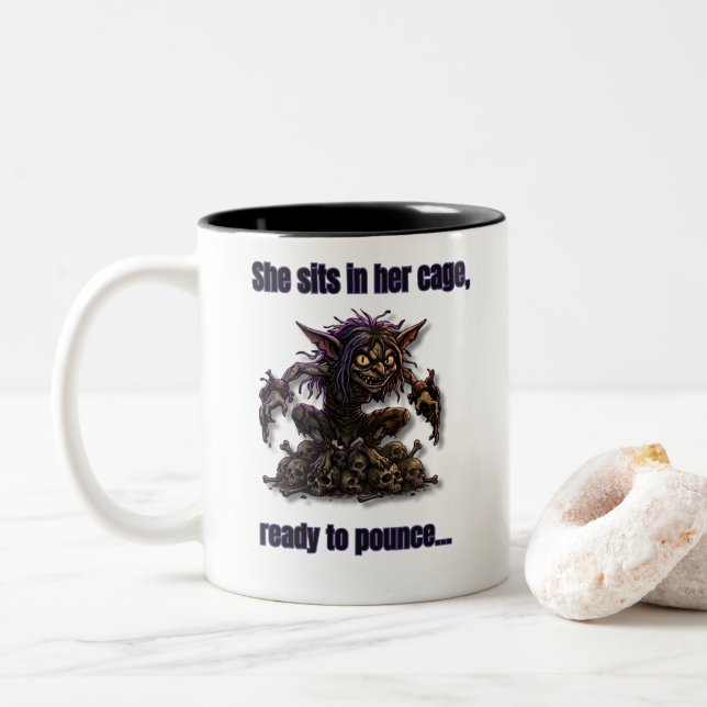 Tasse 2 Couleurs Lutin prêt à bondir (Avec donut)