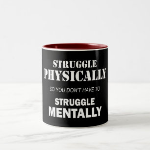 Tasse 2 Couleurs Lutte Physique Pas Mentalement