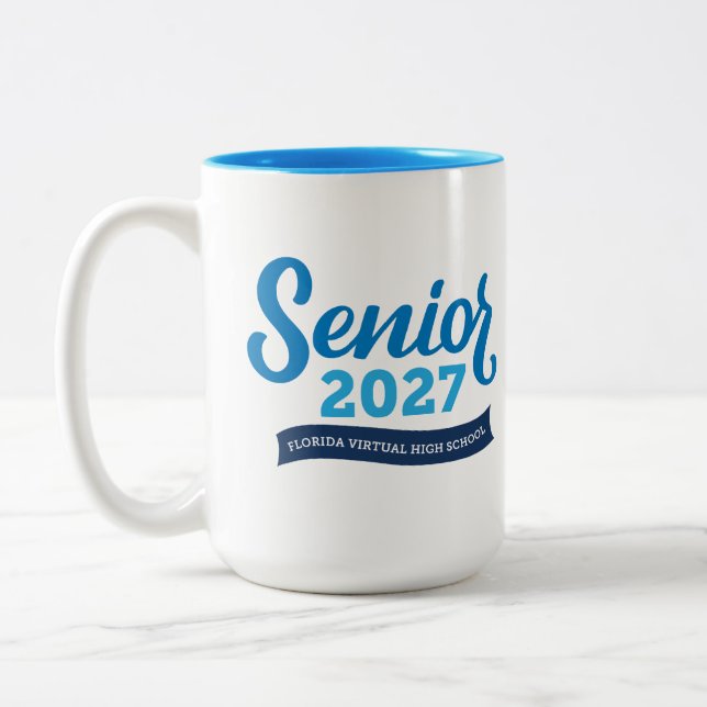 Tasse 2 Couleurs Lycée virtuel de Floride Terminale 2027 (Gauche)