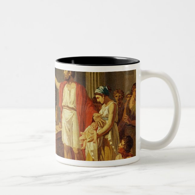 Tasse 2 Couleurs Lycurgus montrant les ancients de Sparte leurs (Droit)