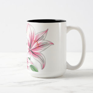 Tasse 2 Couleurs Lys Pastel Pink au style Art déco
