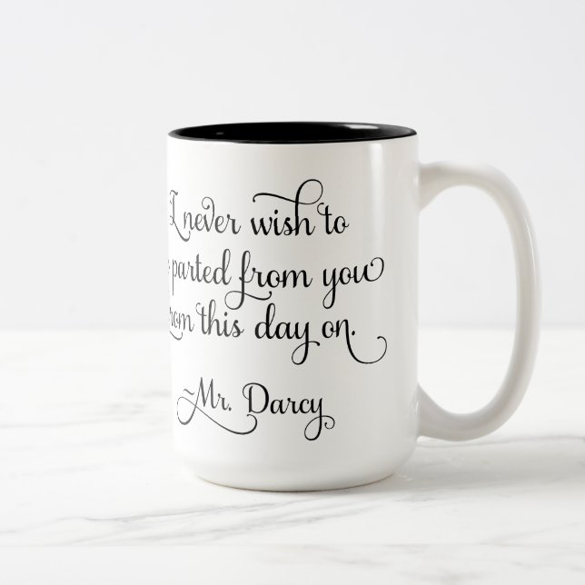 Tasse 2 Couleurs M. Darcy Quote Jane Austen de fierté et de (Droit)