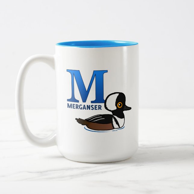 Tasse 2 Couleurs M est pour Merganser (Gauche)