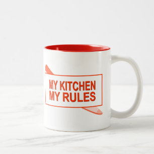 Tasse 2 Couleurs Ma cuisine. Mes règles. Conception d'amusement