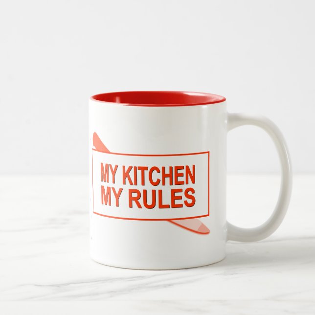 Tasse 2 Couleurs Ma cuisine. Mes règles. Conception d'amusement (Droit)