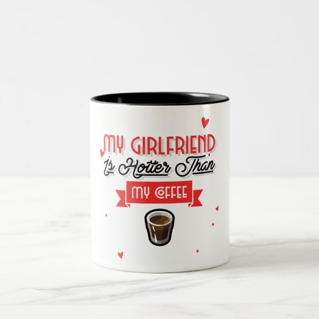 Tasse 2 Couleurs Ma Fille Est Plus Chaud Que Mon Café (Centre)