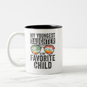 Tasse 2 Couleurs Ma fille la plus jeune est Mon enfant préféré Vint