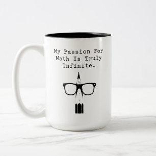Tasse 2 Couleurs Ma passion pour les maths est vraiment un design i