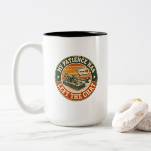 Tasse 2 Couleurs Ma patience a quitté le chat – Télégraphe vintage