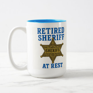 Tasse 2 Couleurs Ma surveillance en tant que shérif est terminée