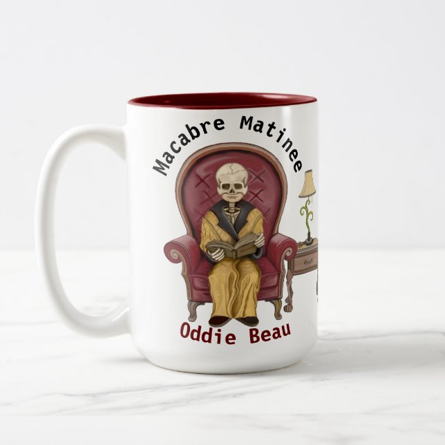 Tasse 2 Couleurs Macabre Matinee Edition de Oddie Beau (Gauche)