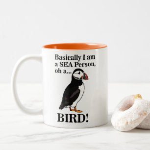 Tasse 2 Couleurs Macareux Oiseau Marin Drôle