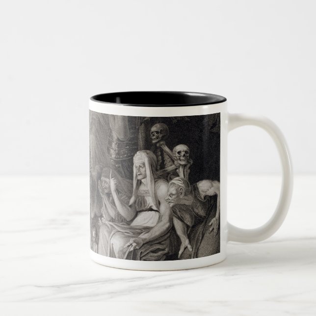 Tasse 2 Couleurs Macbeth, les trois sorcières et Hecate dans l'acte (Droit)