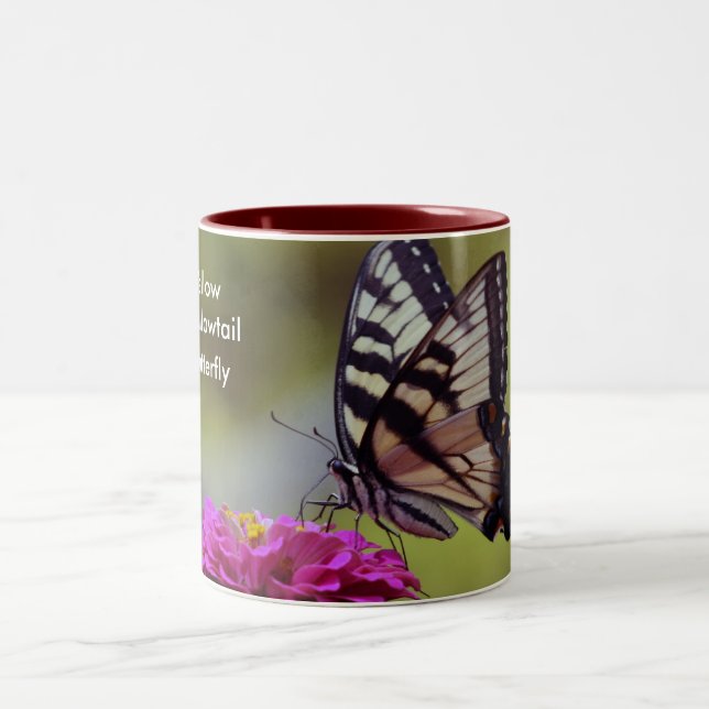 Tasse 2 Couleurs Machaon jaune, papillon (Centre)