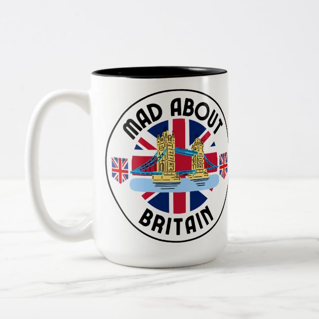 Tasse 2 Couleurs Mad About Britain Tower Bridge (Gauche)